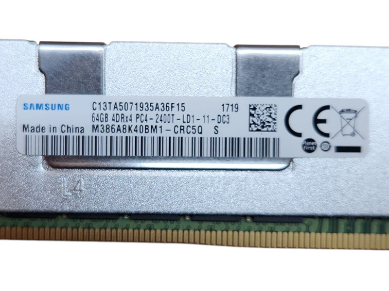 Samsung 64GB 4DRx4 PC4-2400T-LD1, DDR4, Server Memory Q