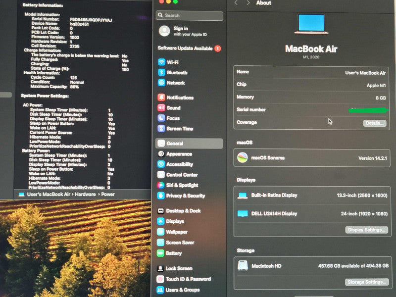 Apple MacBook Air 13" 2020 M1 8GB RAM 500GB SSD FOR PARTS/REPAIR β