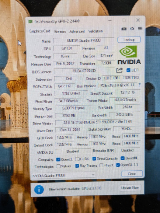 NVIDIA Quadro P4000 8GB Graphics Card DELL OEM READ  -