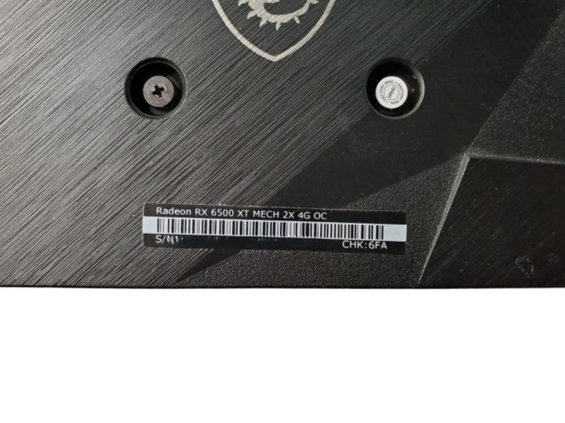 MSI Mech Radeon RX 6500 XT 4GB GDDR6 GPU - 1xDP 1xHDMI
