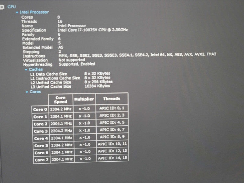 Dell XPS 17 9700 i7-10875H 32GB DDR4 RTX 2060 w Max Q 512GB NVMe Low Bat β Lap200