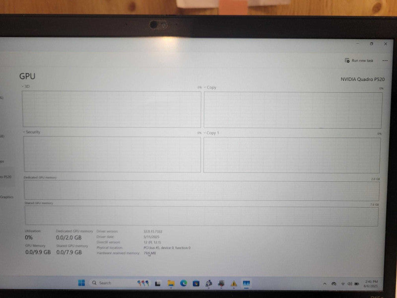 Lenovo ThinkPad P15s i7-10510U@1.8GHz QUADRO P520 2GB GPU 16GB RAM 256SSD  Lap200