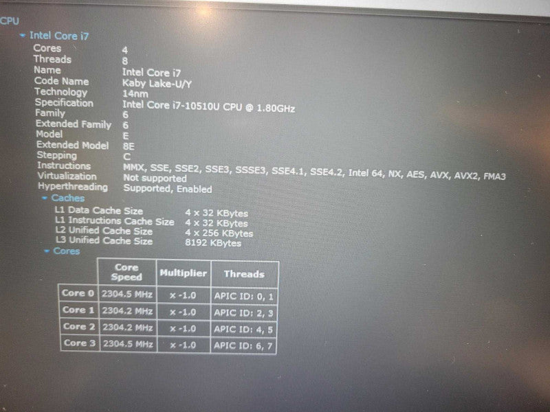 Lenovo ThinkPad P15s i7-10510U@1.8GHz QUADRO P520 2GB GPU 16GB RAM 256SSD  Lap200
