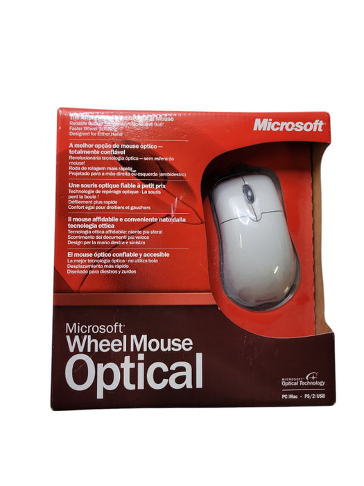 Microsoft Wheel Mouse Optical 1.1A USB and PS/2 Compatible D66-00066 %