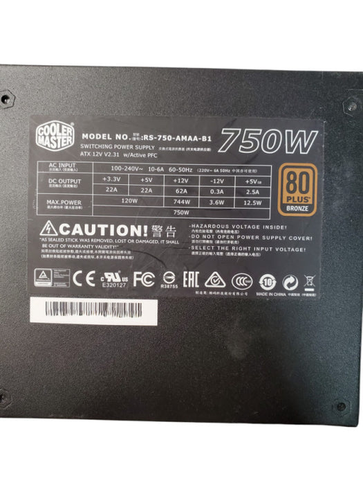 CoolerMaster G750M 750w 80+ Bronze Desktop Power Supply