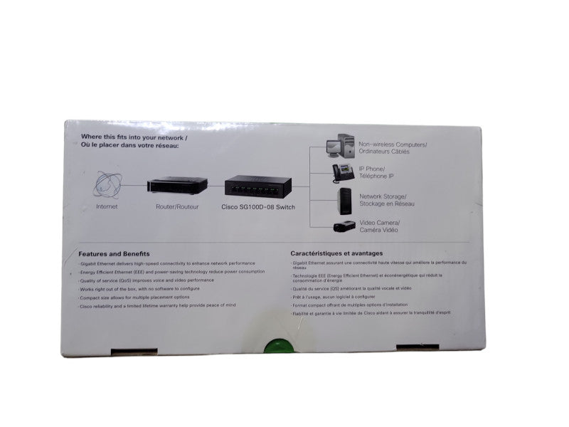 Cisco Small Business SG100D-8 8-Port Gigabit Desktop Switch  %