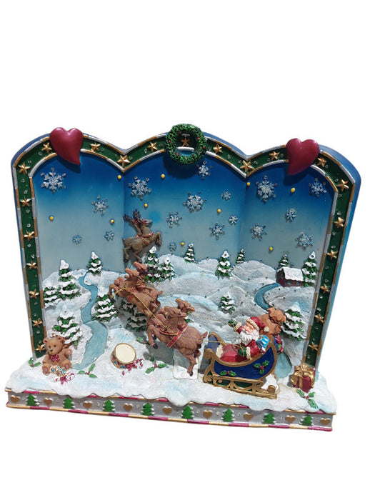 Christmas Village 3Piece Set for Show(Needs Repair on Electronic Operation) =