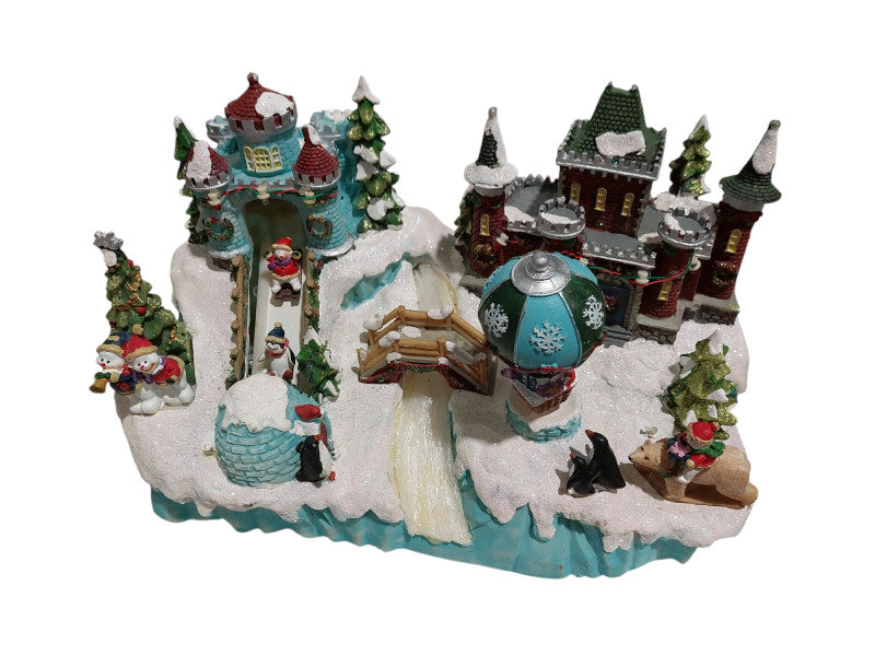 Christmas Village 3Piece Set for Show(Needs Repair on Electronic Operation) =