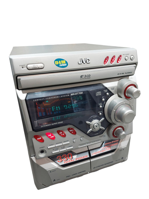 Vintage 1998 JVC 3CD Changer Stereo AM/FM Dual Cassette CA-MXGT700 =