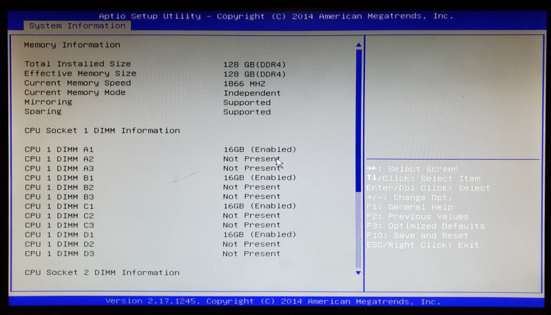 Lenovo ThinkServer RD650 2x Xeon E5-2630 v3 128GB DDR4 - No HDD
