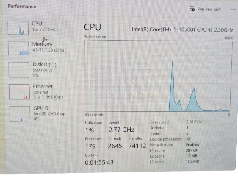 DELL OptiPlex 7080 Micro Intel Core i5-10500T 16GB RAM 256GB NVMe SSD  -