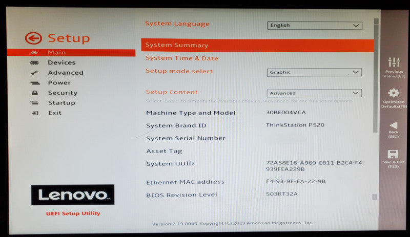 Lenovo ThinkStation P520 1x Xeon W-2125 16GB DDR4 K2200 - No HDD