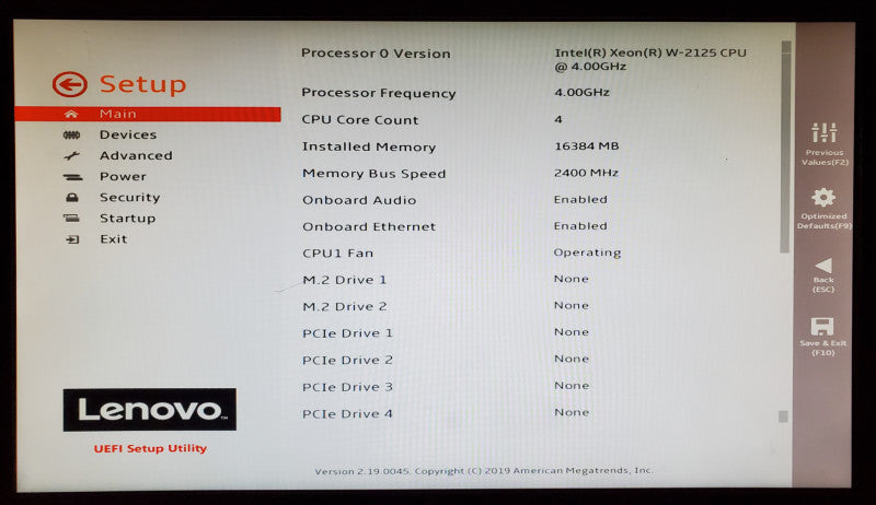 Lenovo ThinkStation P520 1x Xeon W-2125 16GB DDR4 K2200 - No HDD