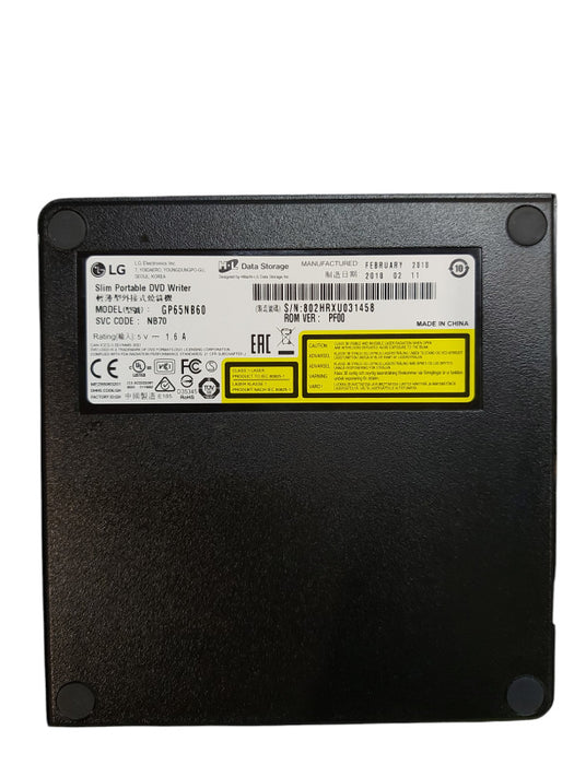 LG Ultra Slim Portable DVD Writer Compatible w/ Windows & Mac GP65NB60
