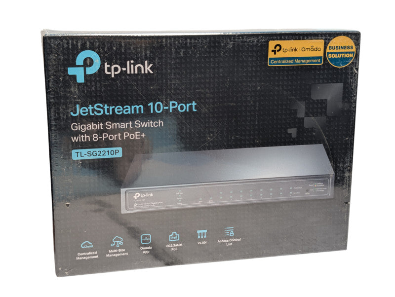 NEW TP-LINK JetStream 10-Port Gigabit Smart Switch PoE+ TL-SG2210P Q-