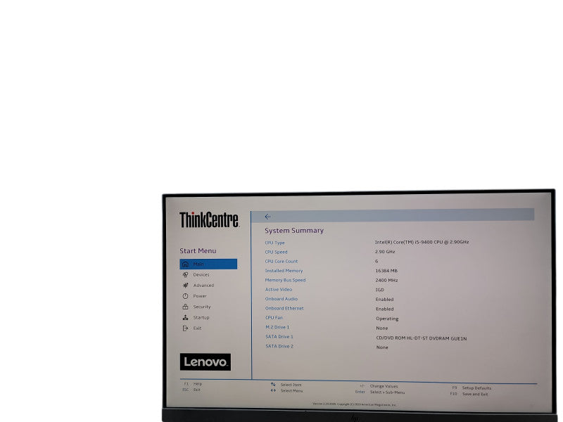 Lenovo ThinkCentre M720e SFF i5 - 9400 @ 2.90GHz 16GB DDR4 Ram θ
