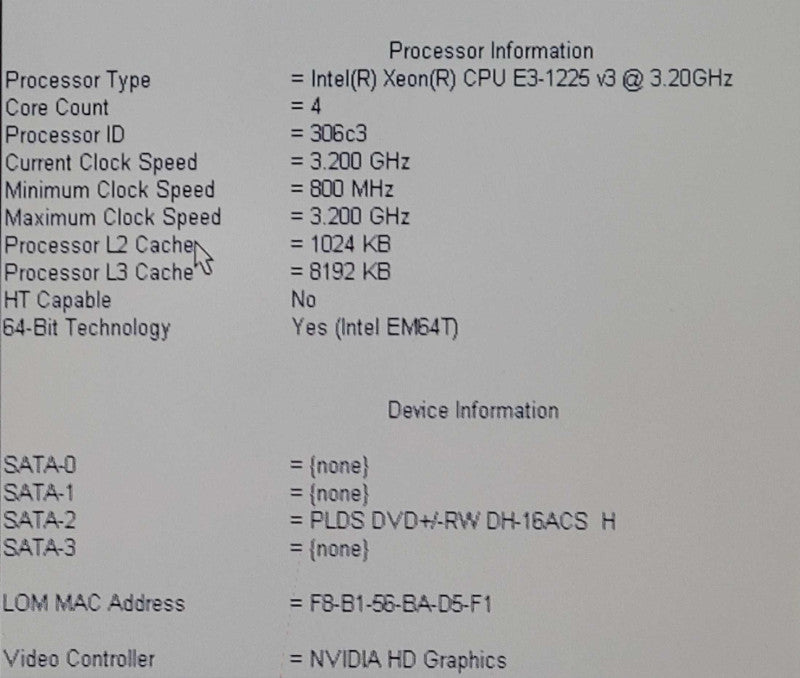 Dell Precision T1700 - Xeon E3-1225 v3 @ 3.20GHz, 16GB DDR3, 2x NVS 310