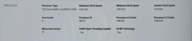 Intel Core i5-12500 SRL5V 3.0GHz Six Core LGA 1700 CPU Processor