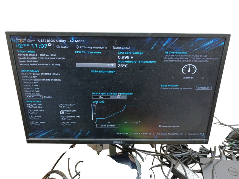 Asus TUF X299 Mark 2 Motherboard 16GB RAM & Intel i7-7820X  CPU READ