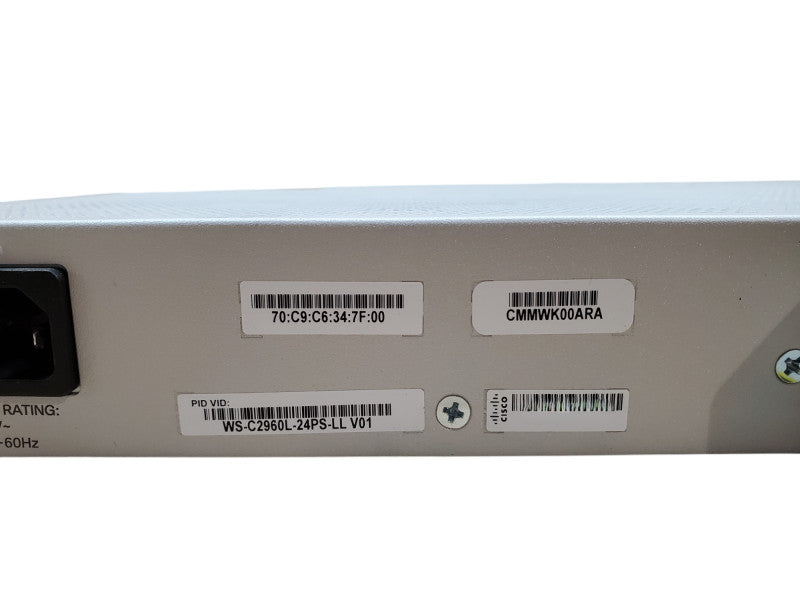 Cisco Catalyst WS-C2960L-24PS-LL 2960-L Gigabit PoE Network Switch