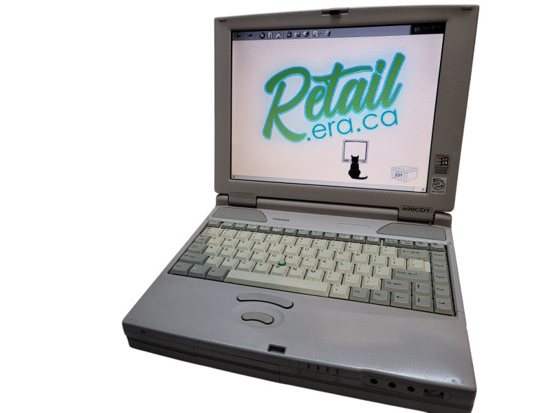 Vintage Toshiba Satellite Pro 490CDT Pentium 96MB RAM 4GB HDD Win 98 β