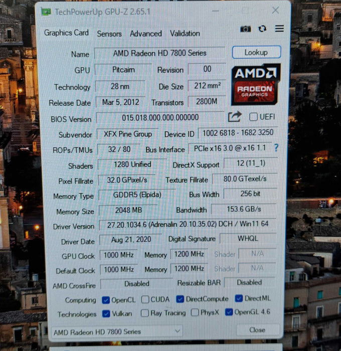 XFX R7800 Radeon Ghost R7870 2GB GDDR5 Graphics Card