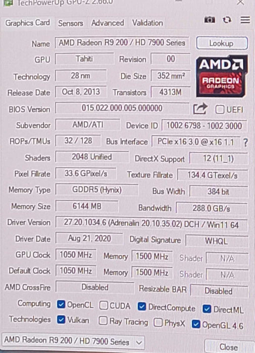 Sapphire AMD VAPOR-X HD7970 6GB GDDR5 Graphics Card