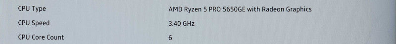 AMD Ryzen 5 Pro 5650GE 3.4GHz 6 Cores Desktop Processor