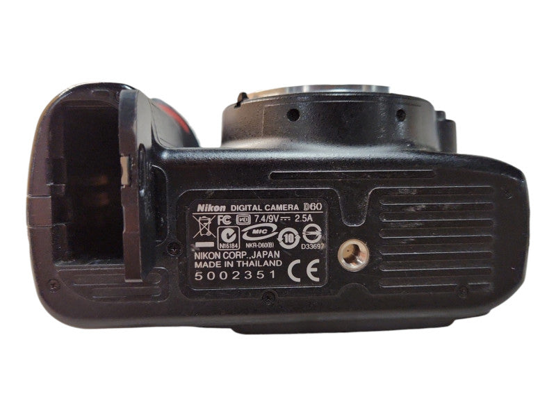 Nikon D60 DSLR Camera 10.2MP Black Body Only, No Battery, READ