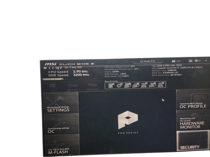Custom Gaming PC Z590-A PRO (MS-7D09) i5 - 10400 @ 2.90GHz 16GB DDR4 Ram θ