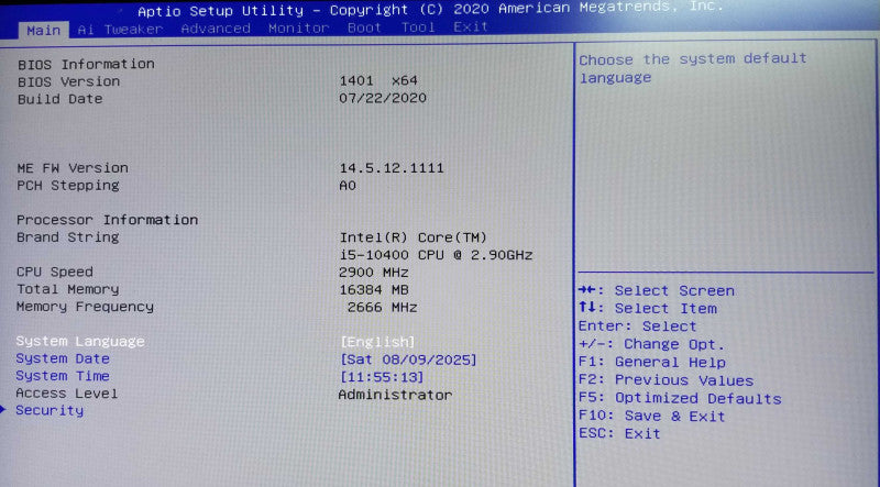 Custom Tower W/ Asus B460M-C, i5-10400 CPU 2.90GHz, 16GB RAM - 1TB HDD