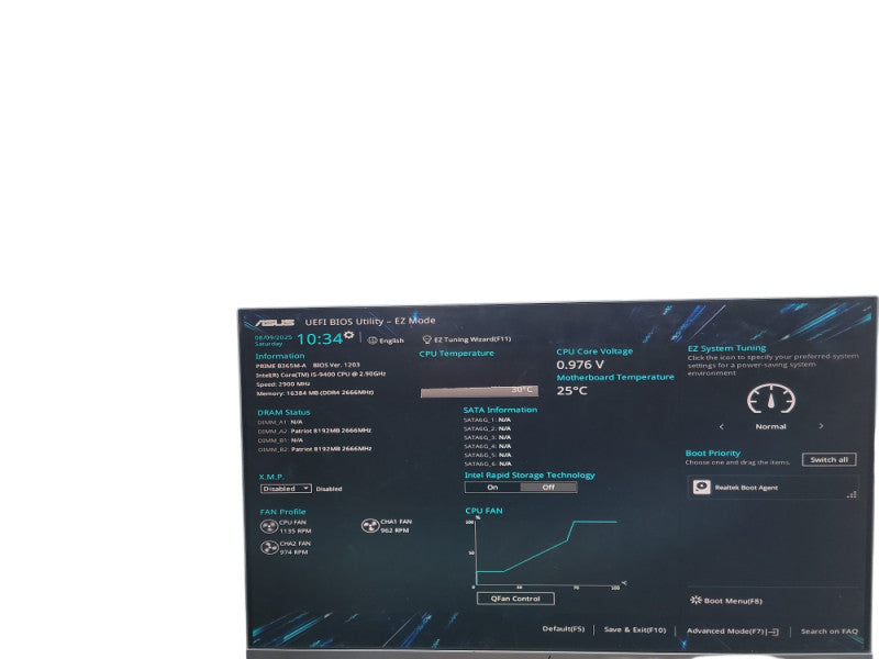Custom PC PRIME B365M-A i5 - 9400 @ 2.90GHz 16GB DDR4 Ram  θ