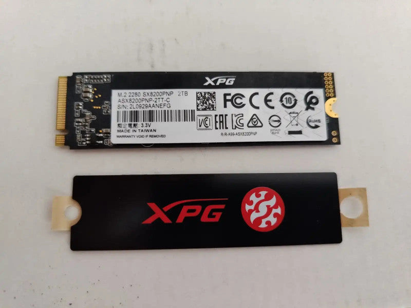 2TB m.2 NVMe 2280 SSD | 90% And Above Health | XPG Brand &