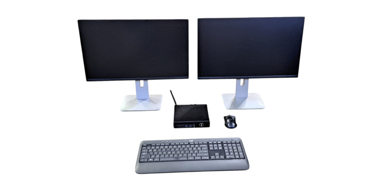 Complete Dual Monitor Work Station: i5-10500T CPU|16GB RAM|1TB|WIFI