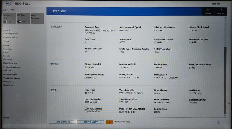 Dell Latitude Touch 5520, i5-1145G7 2.6GHz, 16GB DDR4, 256GB NVMe, PWR, SEE  Lap200
