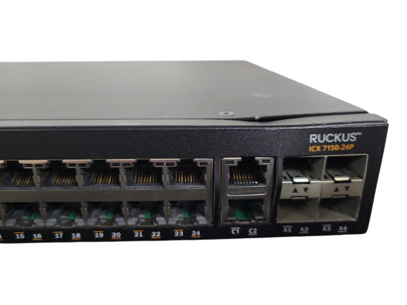 Ruckus ICX 7150-24P Network Rack Mount Gigabit Switch 24-Port PoE+ !