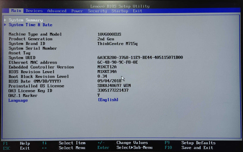 Lenovo ThinkCentre M715q, Ryzen 3 PRO 2200GE 3.20GHz, 8GB DDR4, 256GB NVMe