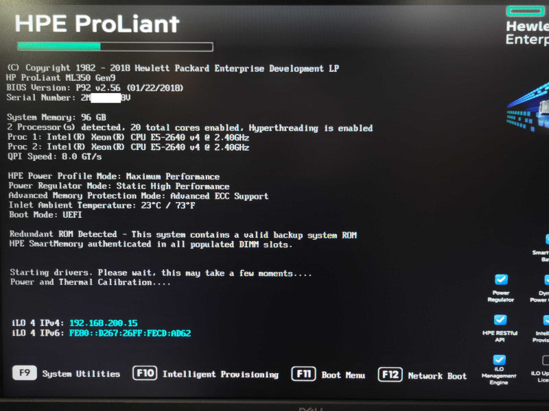 HP ProLiant ML350 G9 2x Xeon E5-2640v4, 96GB DDR4 P440ar 2x PSU 8x 2.5" _
