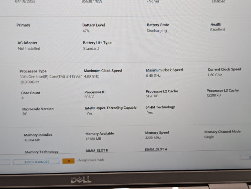 DELL Latitude 5520 TouchScreen Intel Core i7-1185G7 16GB RAM 256GB SSD - Lap200