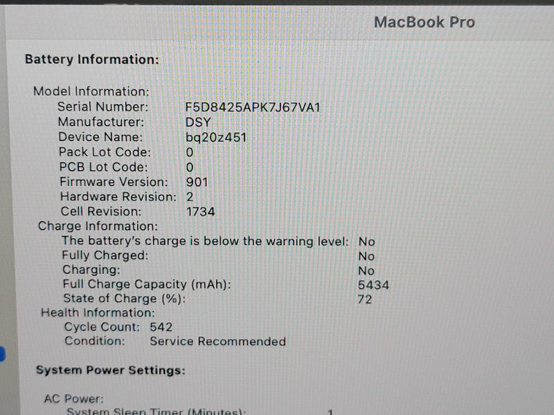 Apple Macbook Pro 2018 15" 6-Core i7-8850H @ 2.6GHz 32GB DDR4 500GB SSD