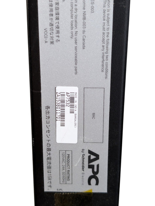 APC AP7532 Rack PDU Basic 120V  Q-