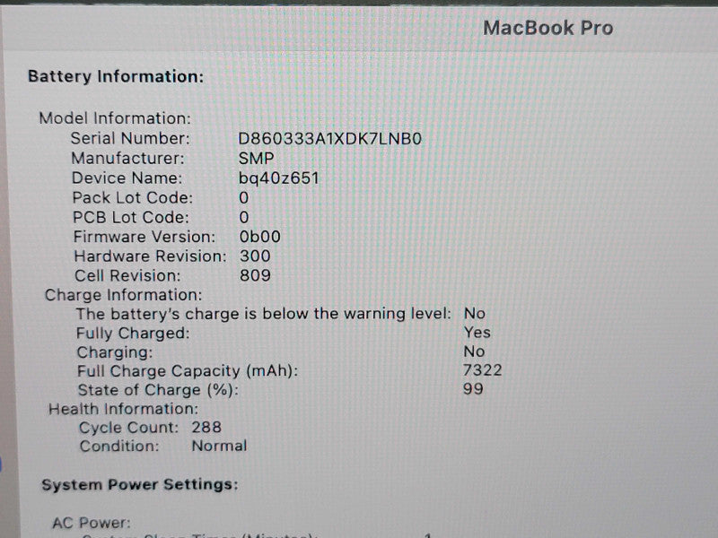 Apple Macbook Pro 2019 16" 6-Core i7-9750H @ 2.6GHz 16GB DDR4 500GB SSD