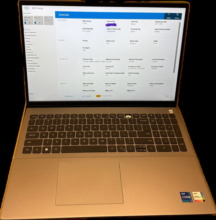 Dell Vostro 5620 i7-1260P 8GB RAM Missing Key For Parts/Repair READ!  Lap200