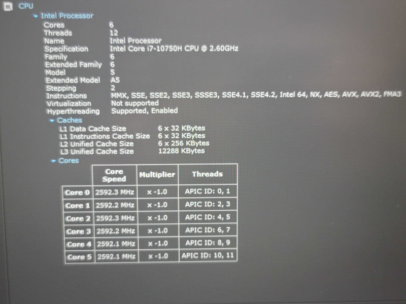 Lenovo ThinkPad T15g i7-10750H 32GB DDR4 RTX 2080 Super 256GB NVMe β Lap200