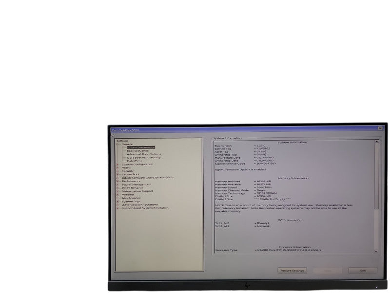 Dell OptiPlex 3070 Micro i5 - 9500T @ 2.20GHz 16GB DDR4 Ram  Qθ
