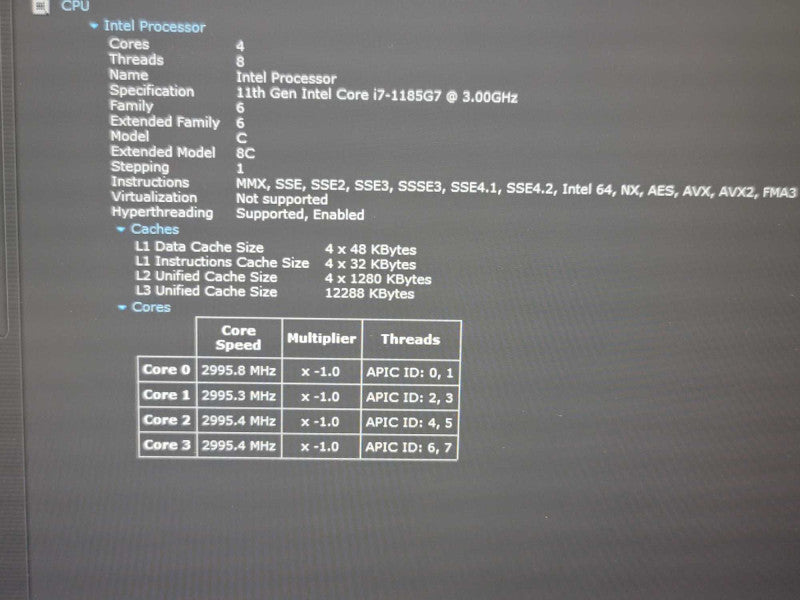 Lenovo ThinkPad T15 Gen 2 i7-1185G7 16GB DDR4 256GB NVMe  β Lap200