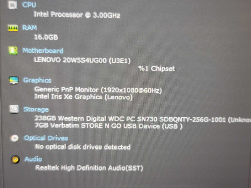 Lenovo ThinkPad T15 Gen 2 i7-1185G7 16GB DDR4 256GB NVMe  β Lap200