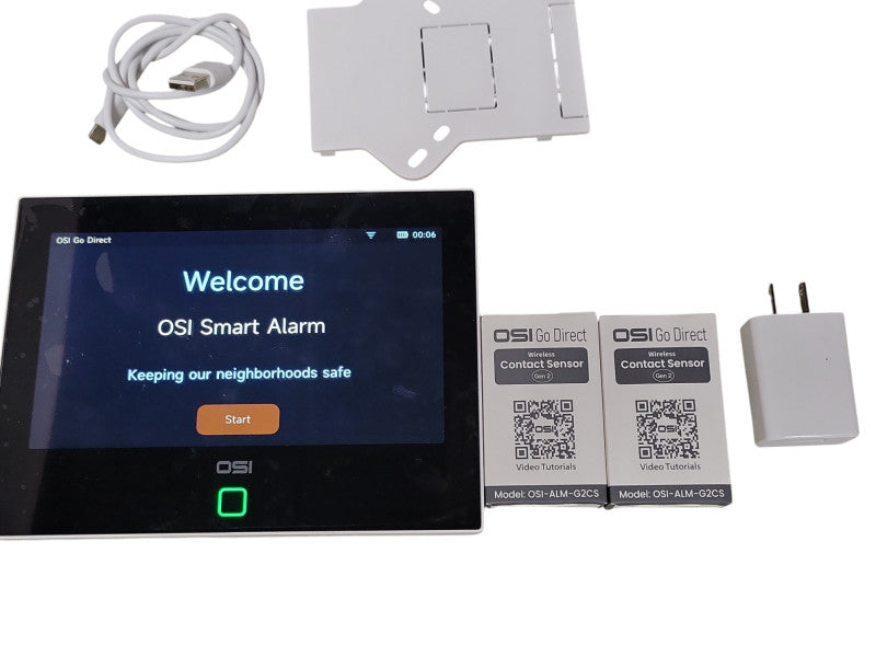 OSI Alarm System OSI-ALM-G2KIT Home Security with 2x Contact Sensors _
