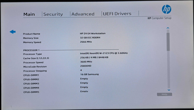 HP Z4 G4 Workstation | Xeon W-2123 @3.60GHz, 32GB DDR4, K4000, 256GB NVMe