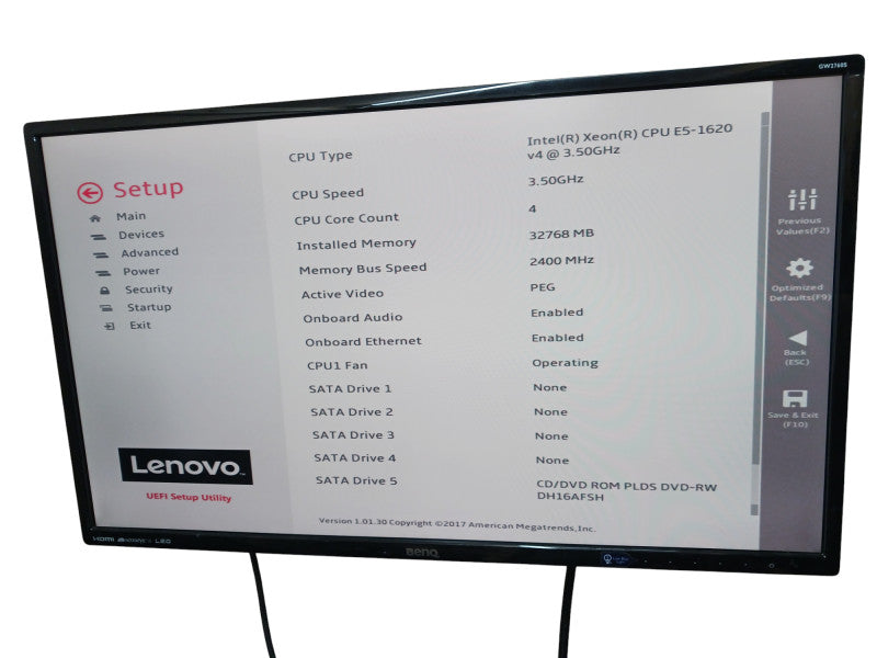 Lenovo ThinkStation P510 E5-1620 v4 32GB DDR4 Nvidia GTX 1060 No HDD
